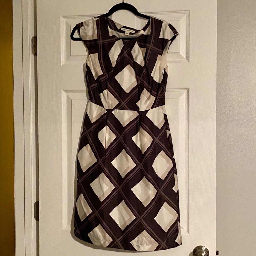 Banana Republic Brown/Cream Print Dress